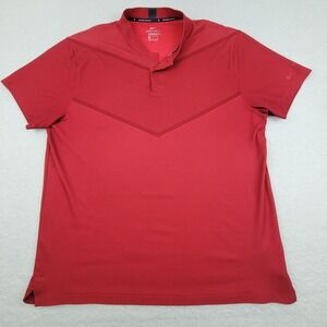 Tiger Woods Nike Dri-Fit Blade Collar Polo Shirt Mens XL Red CT3797-687 **READ